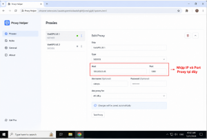 Hướng dẫn cấu hình thông số kỹ thuật cho Proxy SOCKS5 trên Add-on Proxy Helper