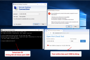 Cách sửa lỗi không kết nối được VPS Windows bằng kiểm tra port Remote Desktop 3389