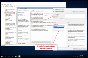Cách chỉnh Encryption Oracle Remediation sang Vulnerable để sửa lỗi CredSSP khi Remote VPS