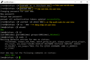 Cách thêm user và cấp quyền sudo trên VPS Linux bằng lệnh usermod trên CentOS 7